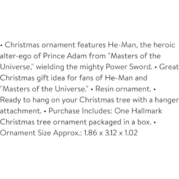 Nib Hallmark He-Man Christmas Ornament Masters of the Universe 2021 Rein 3 Inch - Picture 11 of 13